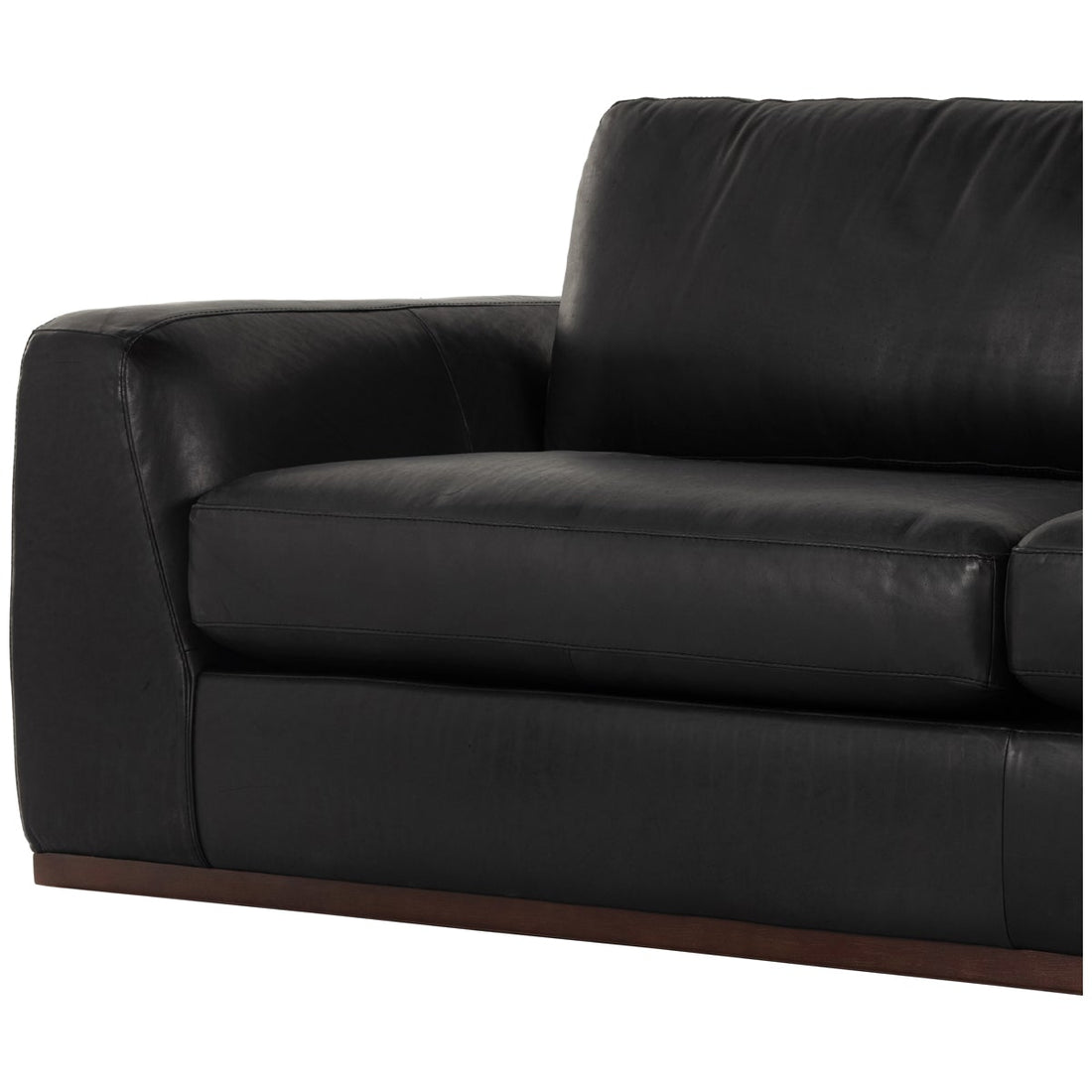 Four Hands Centrale Colt 98-Inch Leather Sofa - Heirloom Black