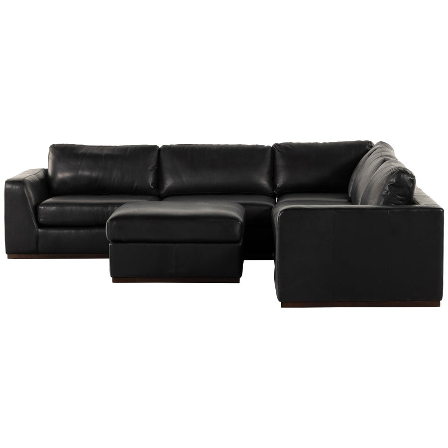 Four Hands Centrale Colt 3-Piece Heirloom Black Sectional with Ottoman