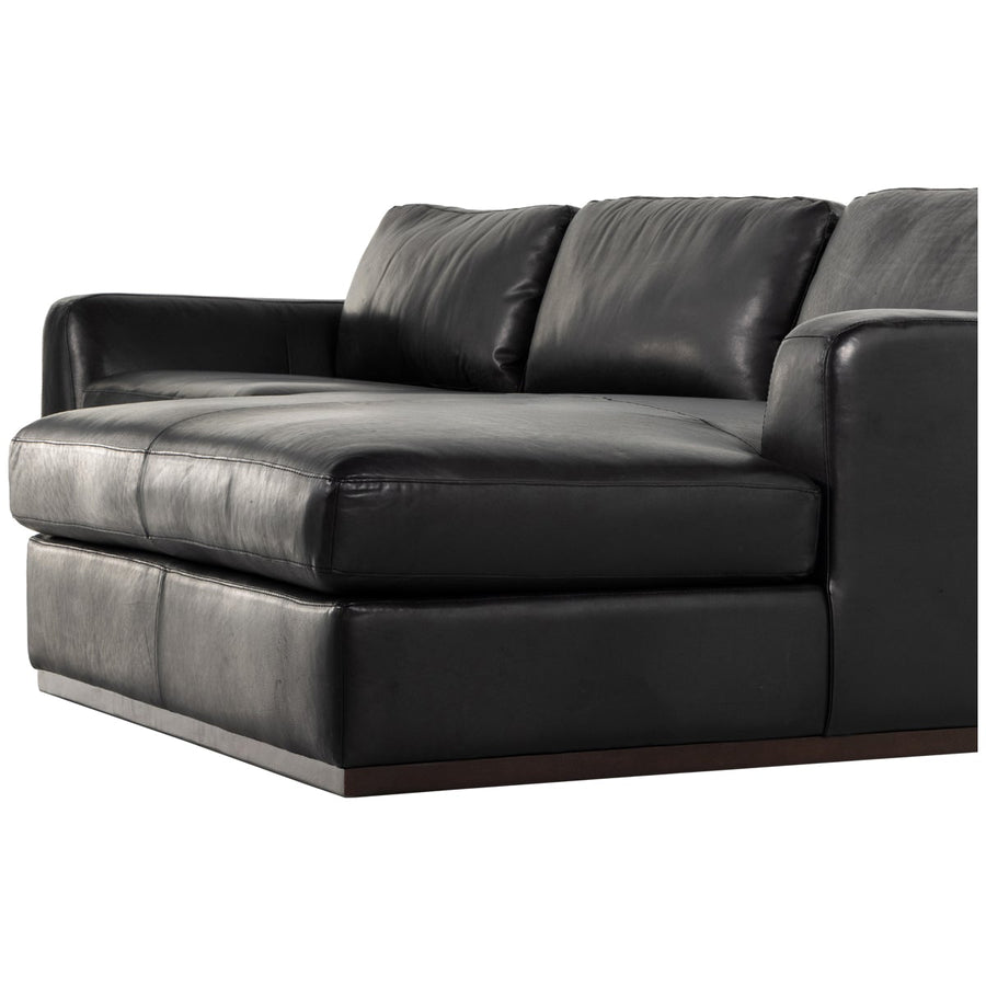 Four Hands Centrale Colt 2-Piece Leather Sectional - Heirloom Black