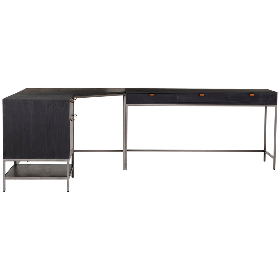 Four Hands Fulton Trey Desk System with Filing Cabinet