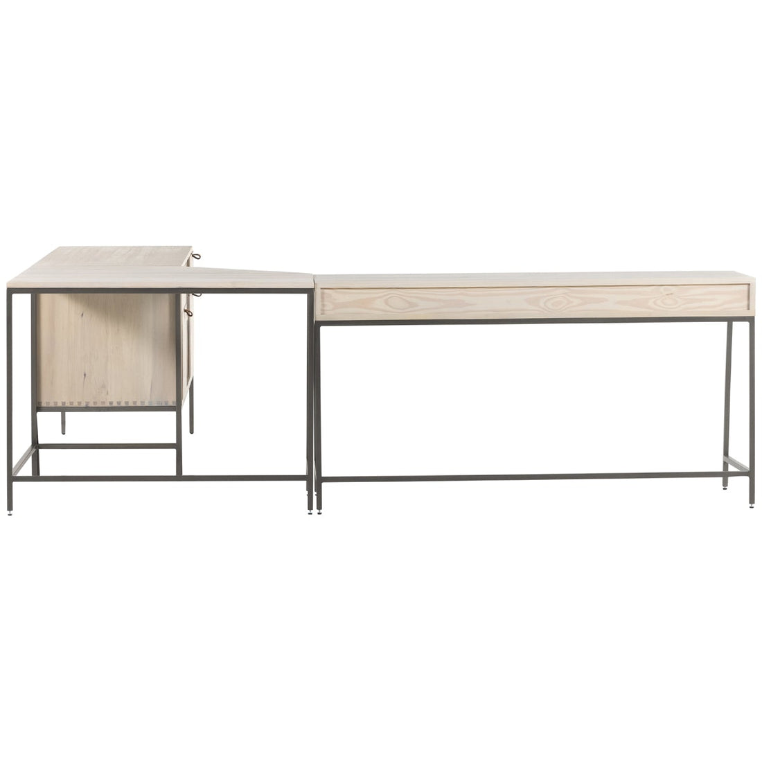 Four Hands Fulton Trey Desk System with Filing Credenza