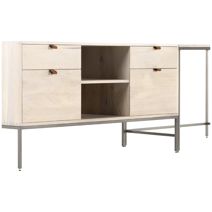 Four Hands Fulton Trey Desk System with Filing Credenza