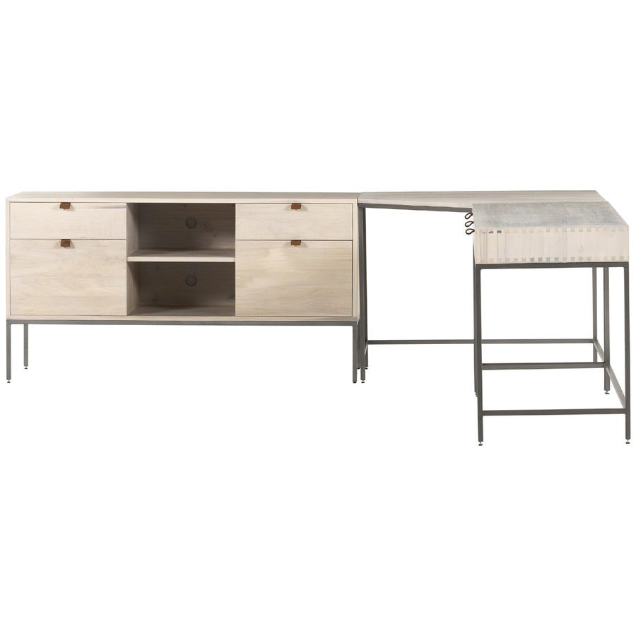 Four Hands Fulton Trey Desk System with Filing Credenza