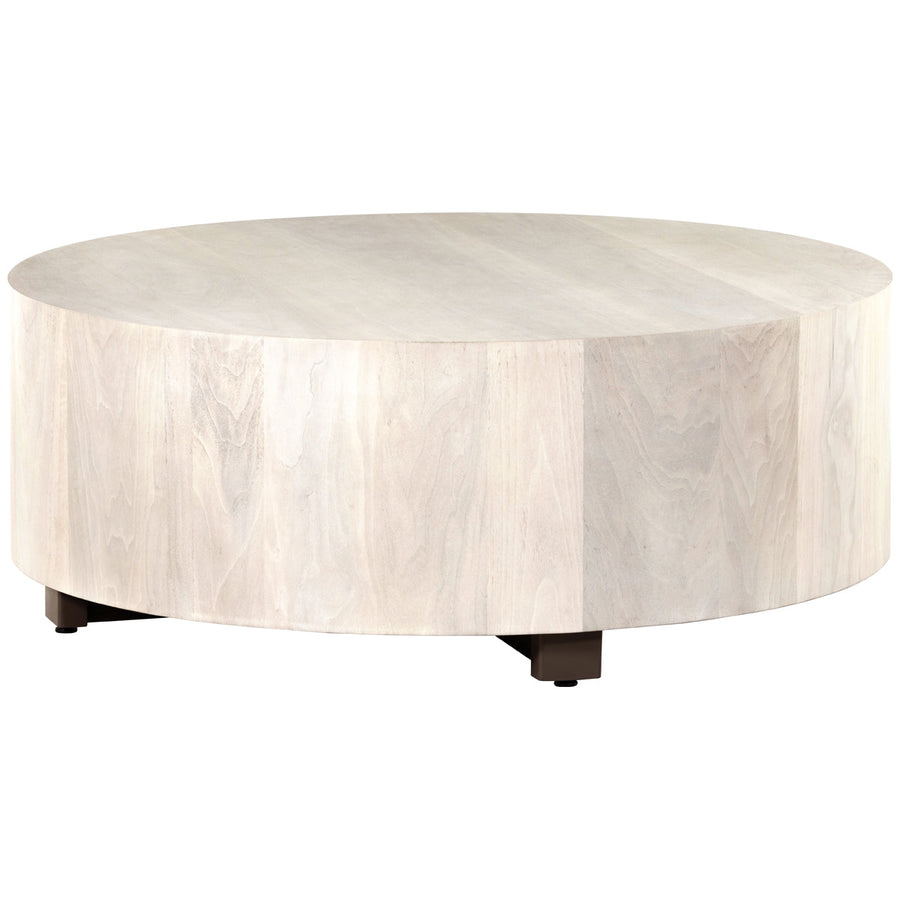 Four Hands Wesson Hudson Round Coffee Table - Ashen Walnut