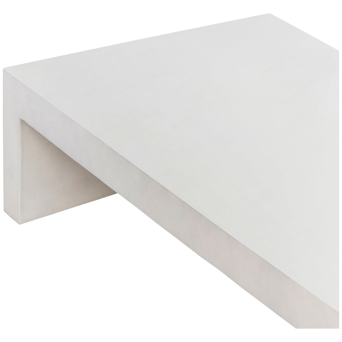 Four Hands Bina Parish Coffee Table - White Concrete