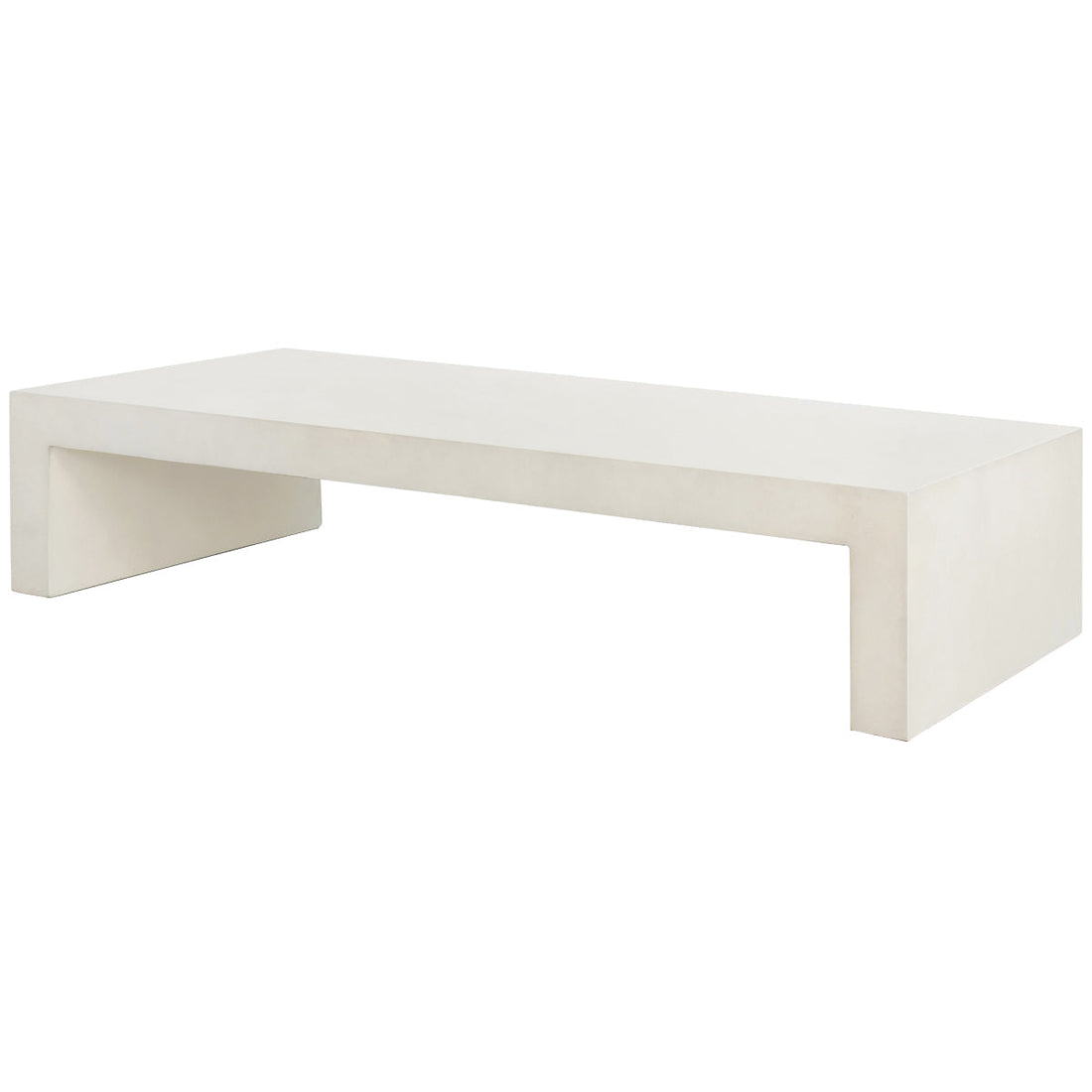 Four Hands Bina Parish Coffee Table - White Concrete