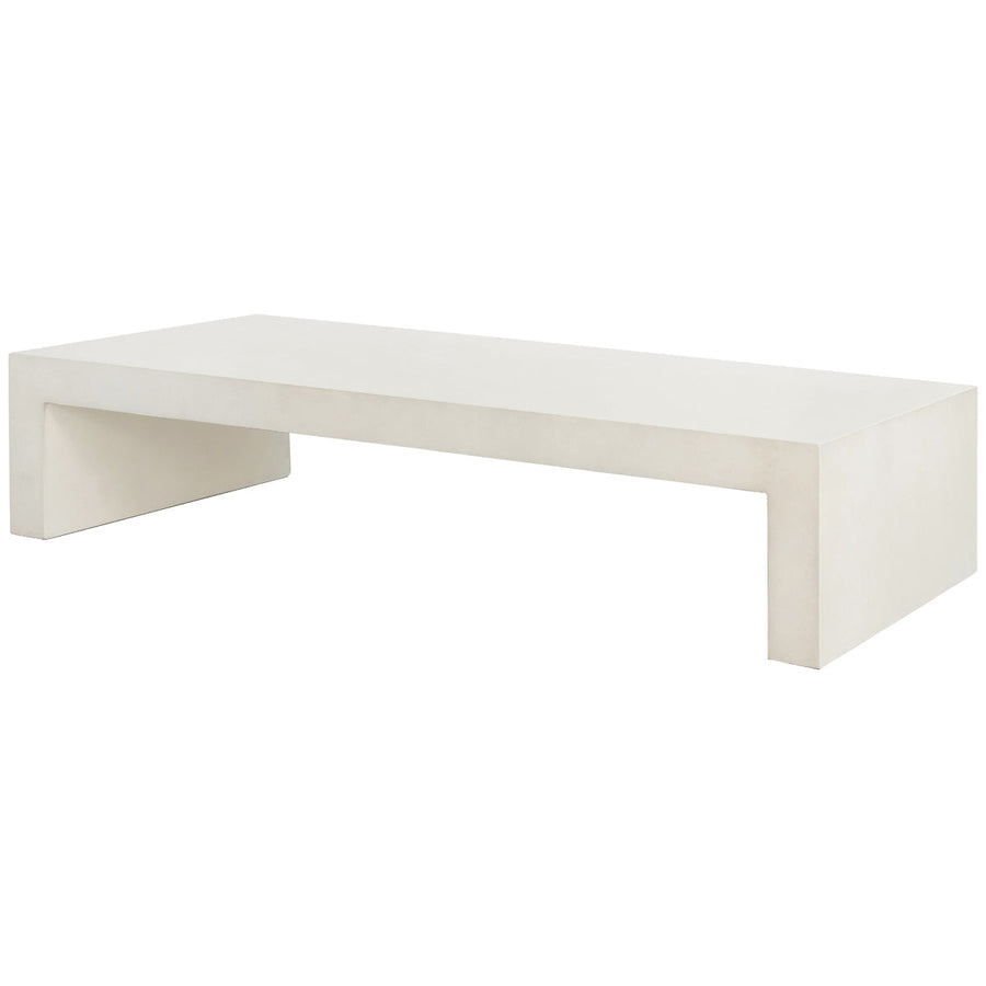 Four Hands Bina Parish Coffee Table - White Concrete