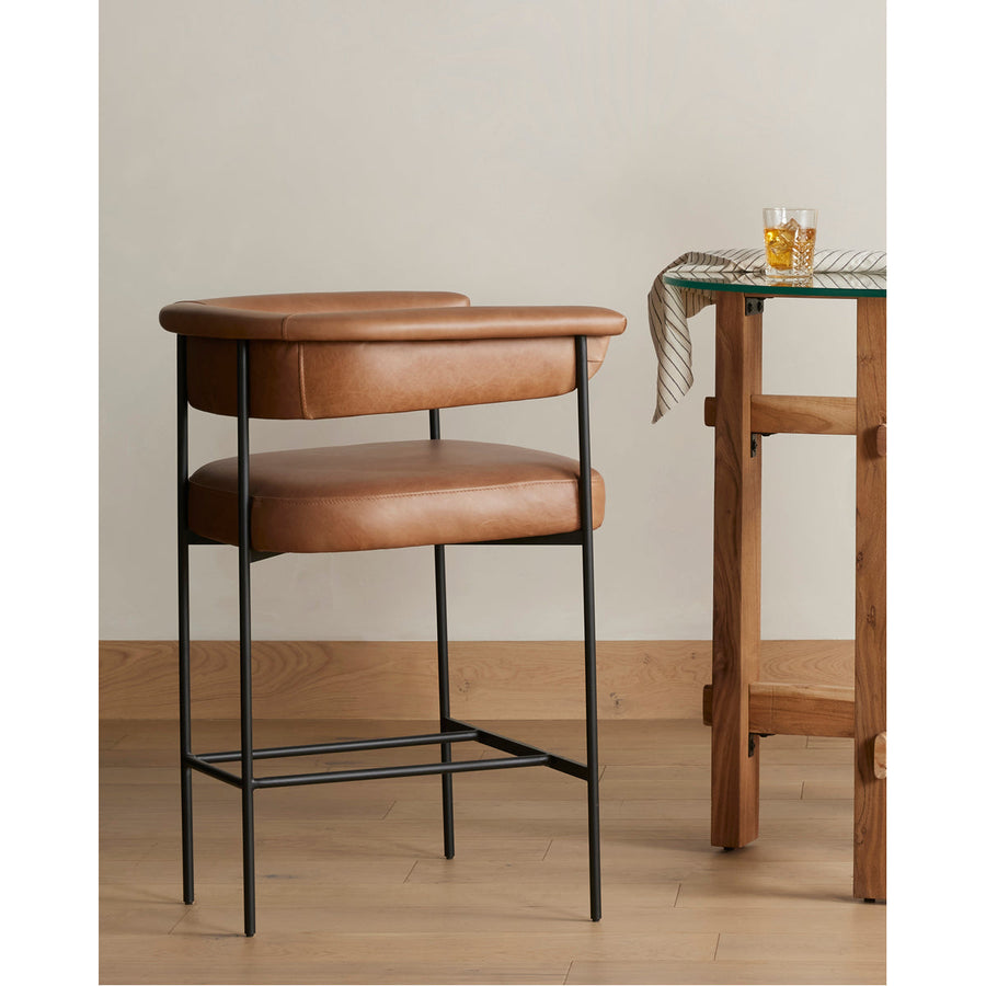 Four Hands Grayson Carrie Counter Stool - Chaps Saddle