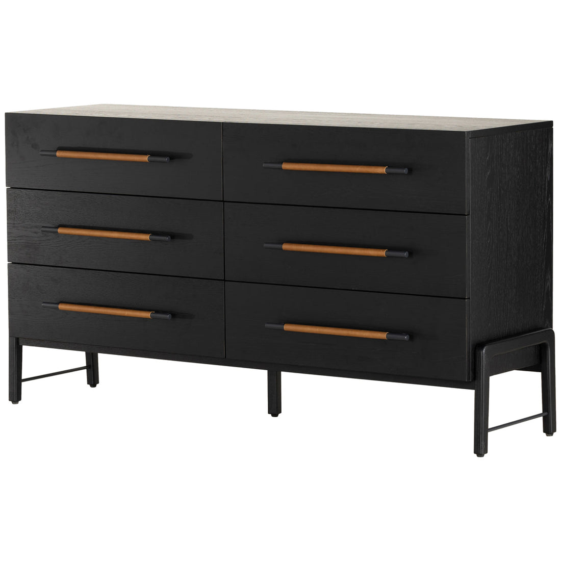 Four Hands Filmore Rosedale 6-Drawer Dresser - Ebony Oak