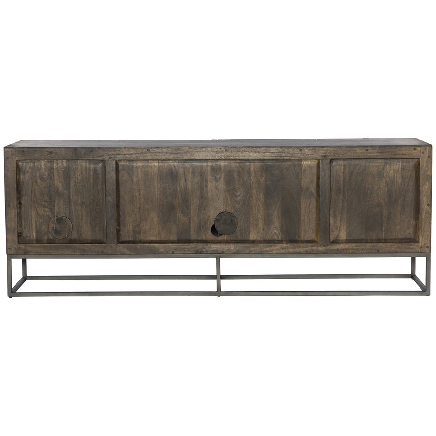 Four Hands Aiden Kelby Media Console - Carved Vintage Brown