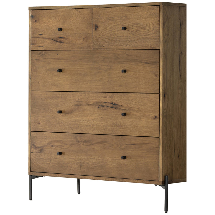 Four Hands Haiden Eaton 5-Drawer Dresser - Amber Oak Resin