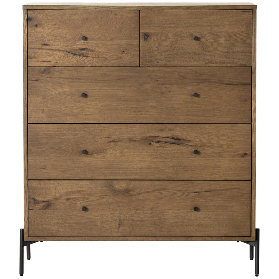 Four Hands Haiden Eaton 5-Drawer Dresser - Amber Oak Resin