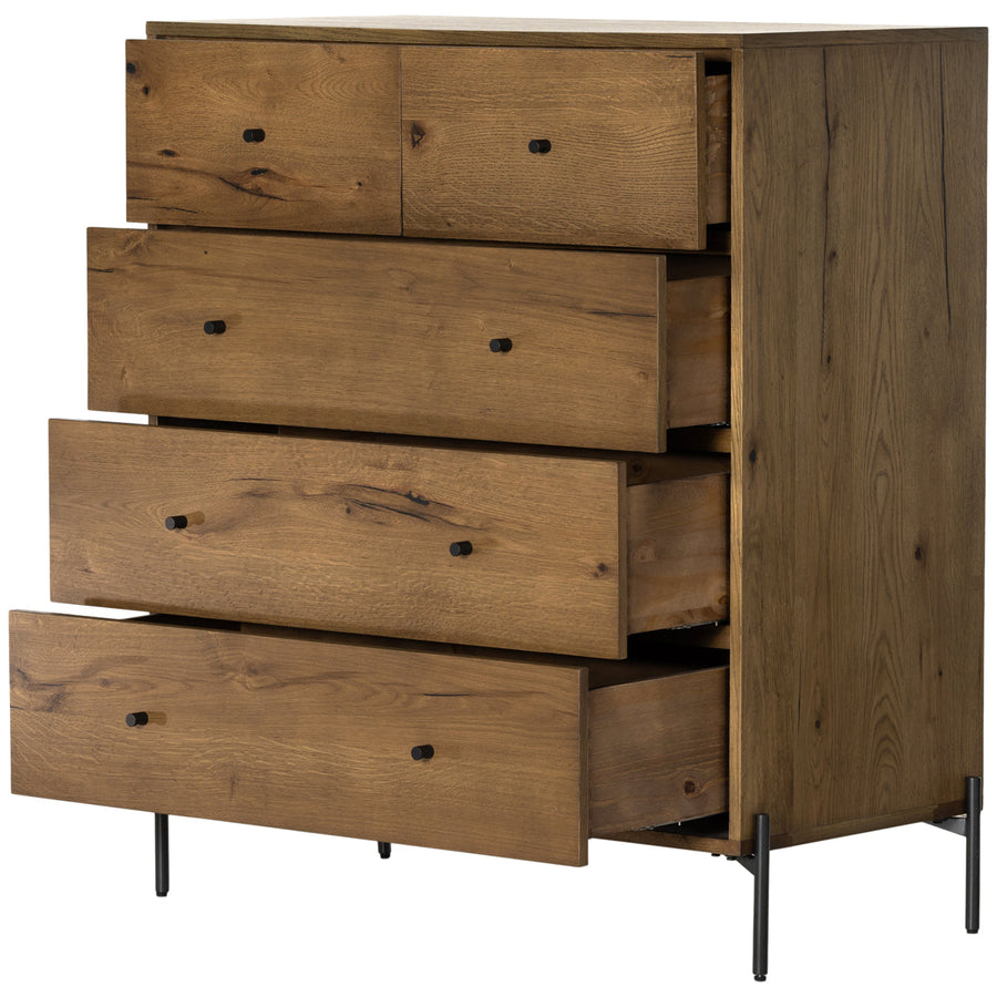 Four Hands Haiden Eaton 5-Drawer Dresser - Amber Oak Resin