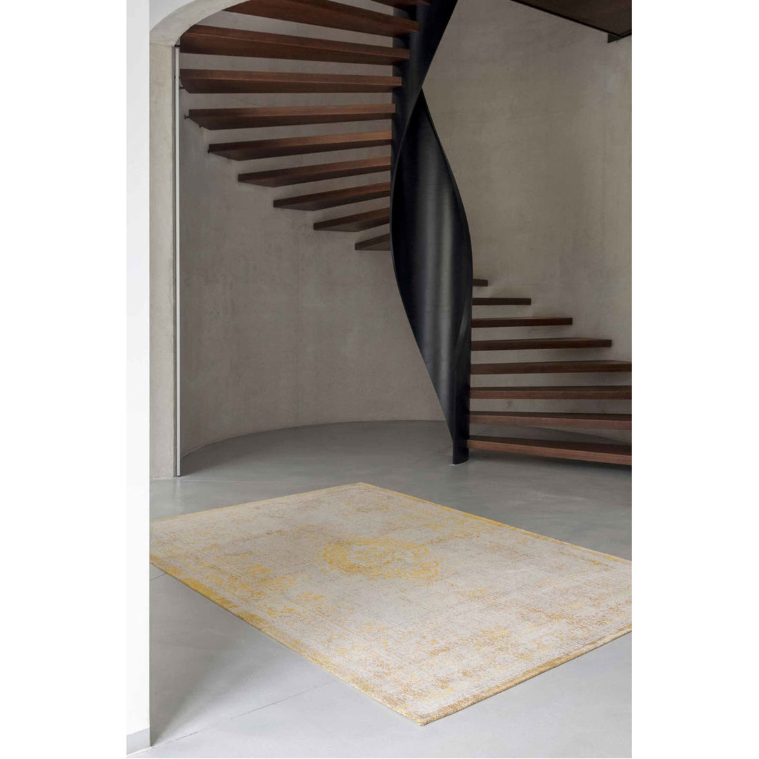 Louis de Poortere Fading World Medallion 9062 Grey Yellow Rug