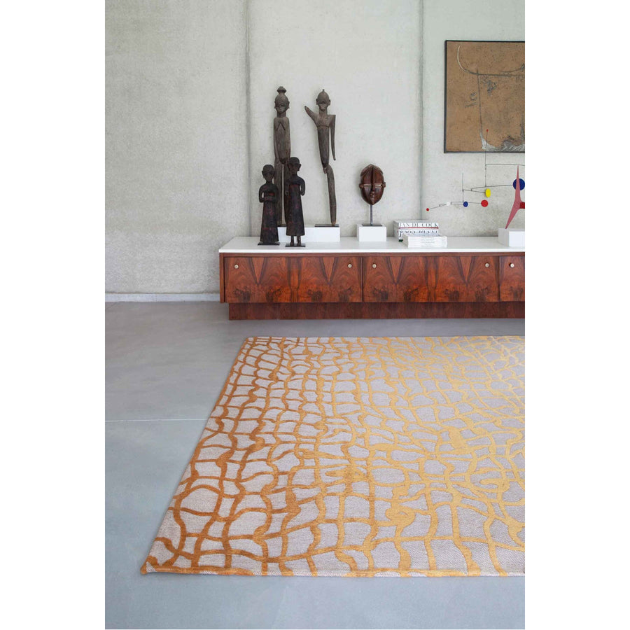 Louis de Poortere Mad Men Dedalo 9205 Yellow Scarab Rug