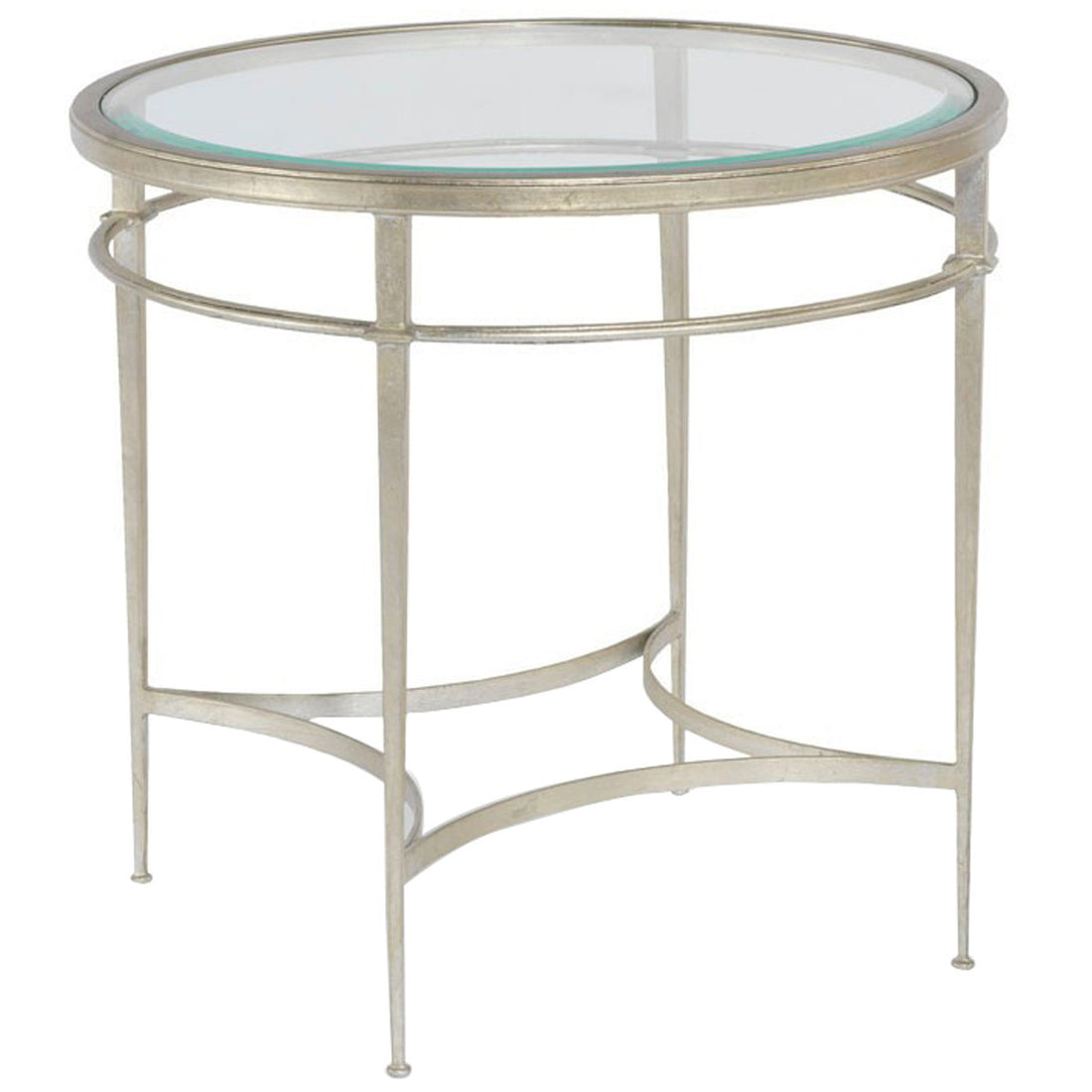 Woodbridge Furniture Glass Top Madeline Round Side Table