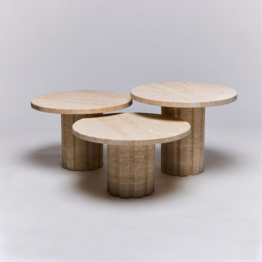 Interlude Home Amerigo Bunching Tables - Travertine