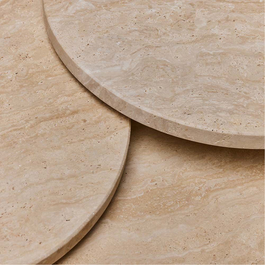 Interlude Home Amerigo Bunching Tables - Travertine