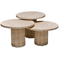 Interlude Home Amerigo Bunching Tables - Travertine