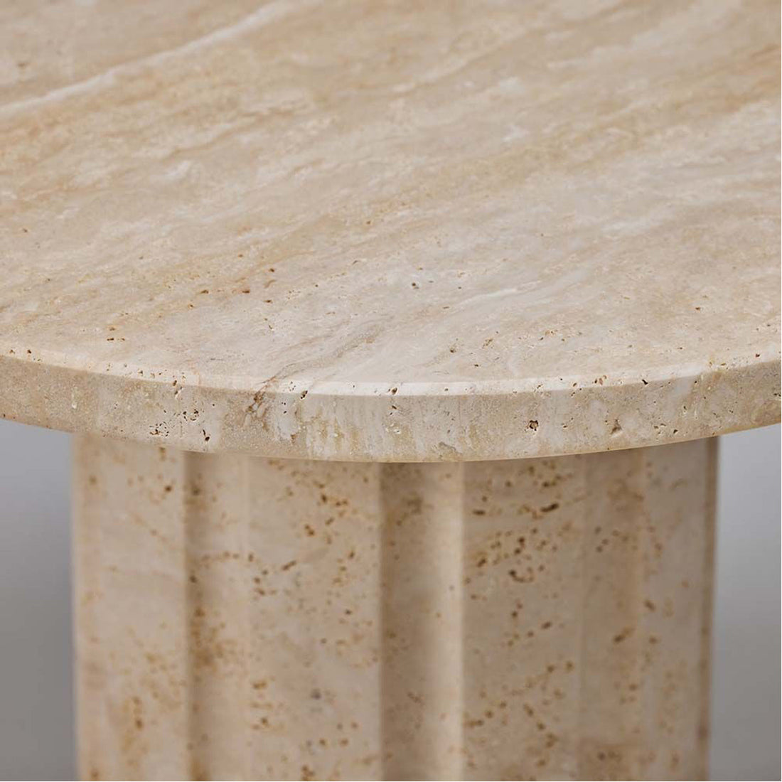 Interlude Home Amerigo Side Table - Travertine