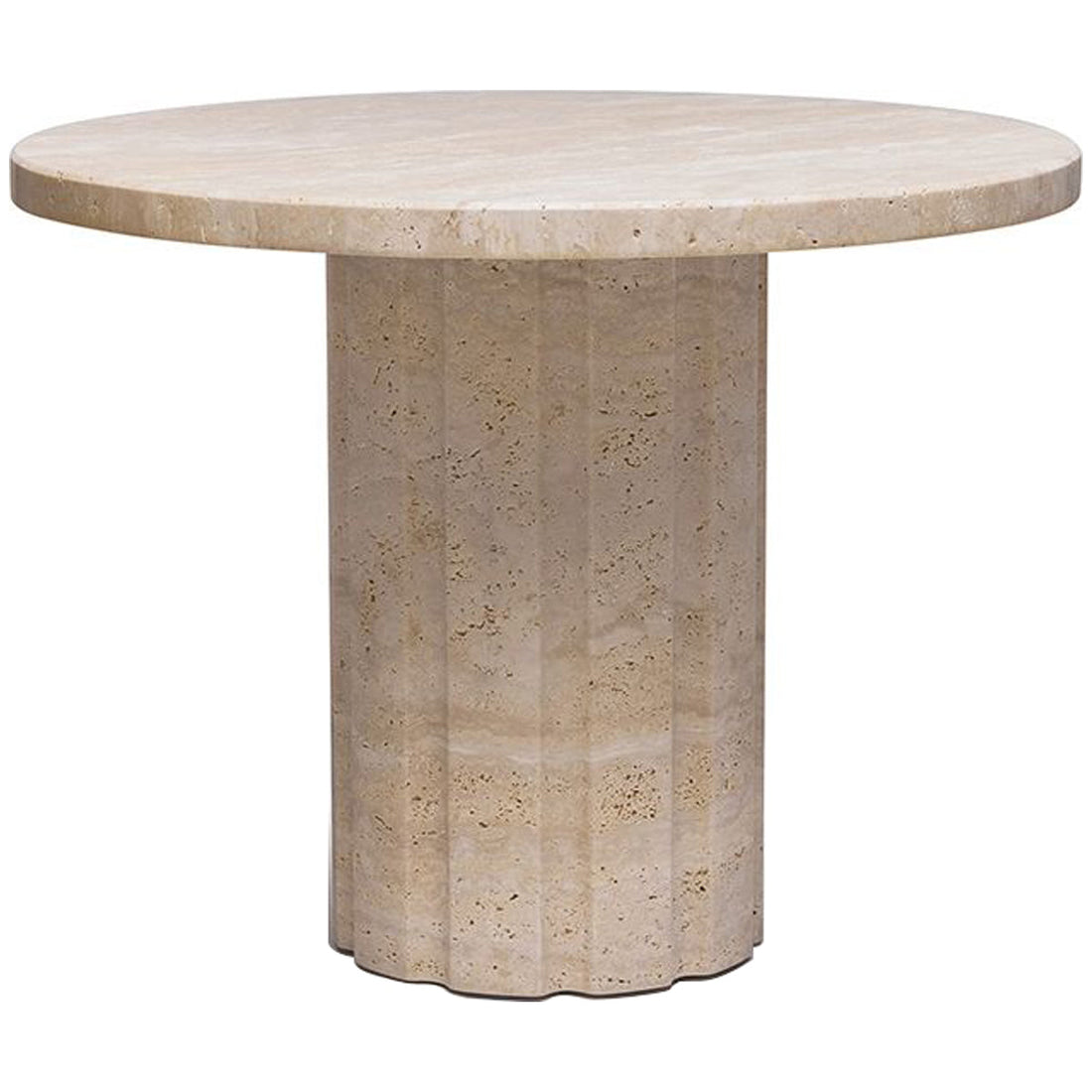 Interlude Home Amerigo Side Table - Travertine