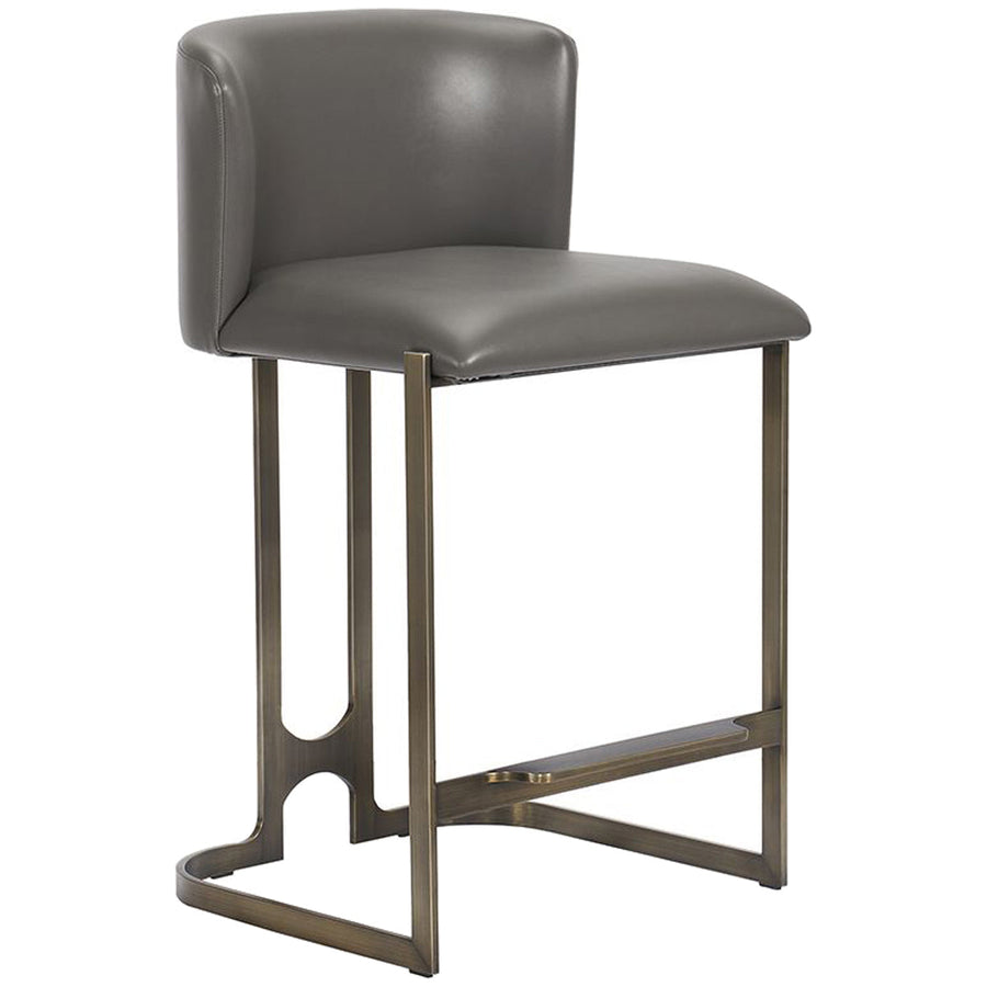 Interlude Home Banks Counter Stool - Grey