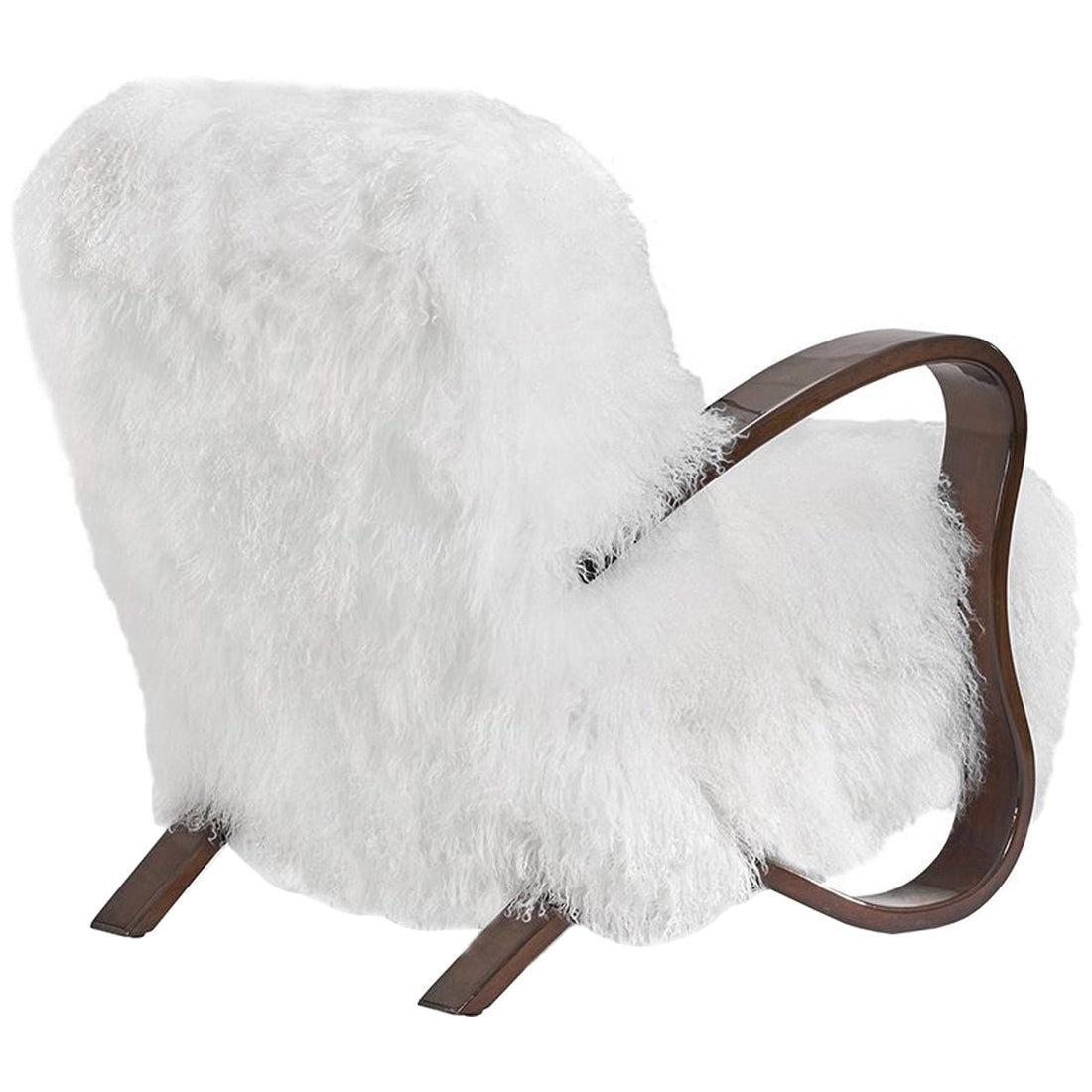 Interlude Home Milan Lounge Chair - White