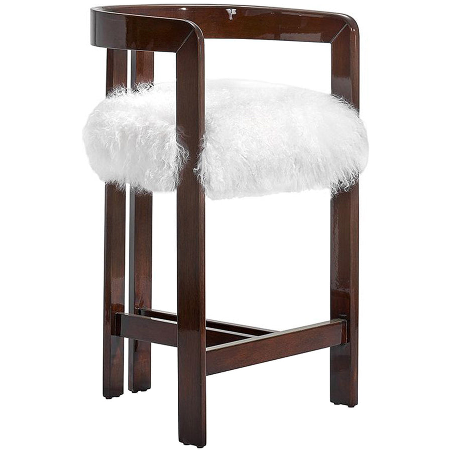 Interlude Home Burke Counter Stool - Walnut/White