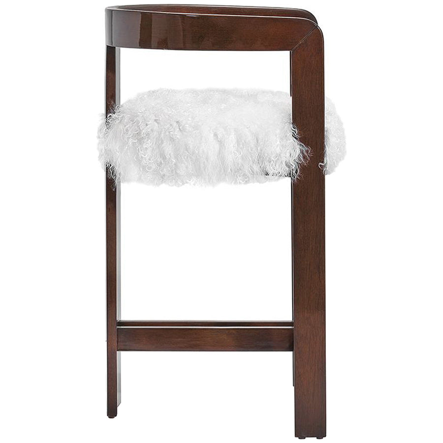 Interlude Home Burke Counter Stool - Walnut/White