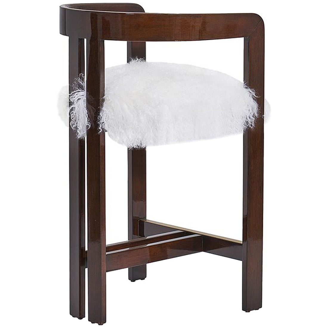 Interlude Home Burke Counter Stool - Walnut/White