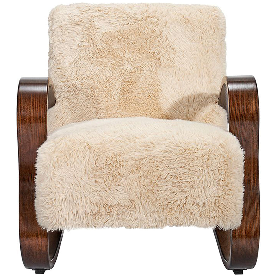 Interlude Home Milan Lounge Chair - Almond