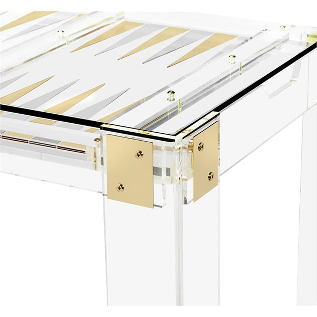 Interlude Home Pierre Acrylic Backgammon Table