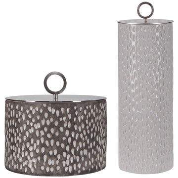 Uttermost Cyprien Ceramic Containers, 2-Piece Set