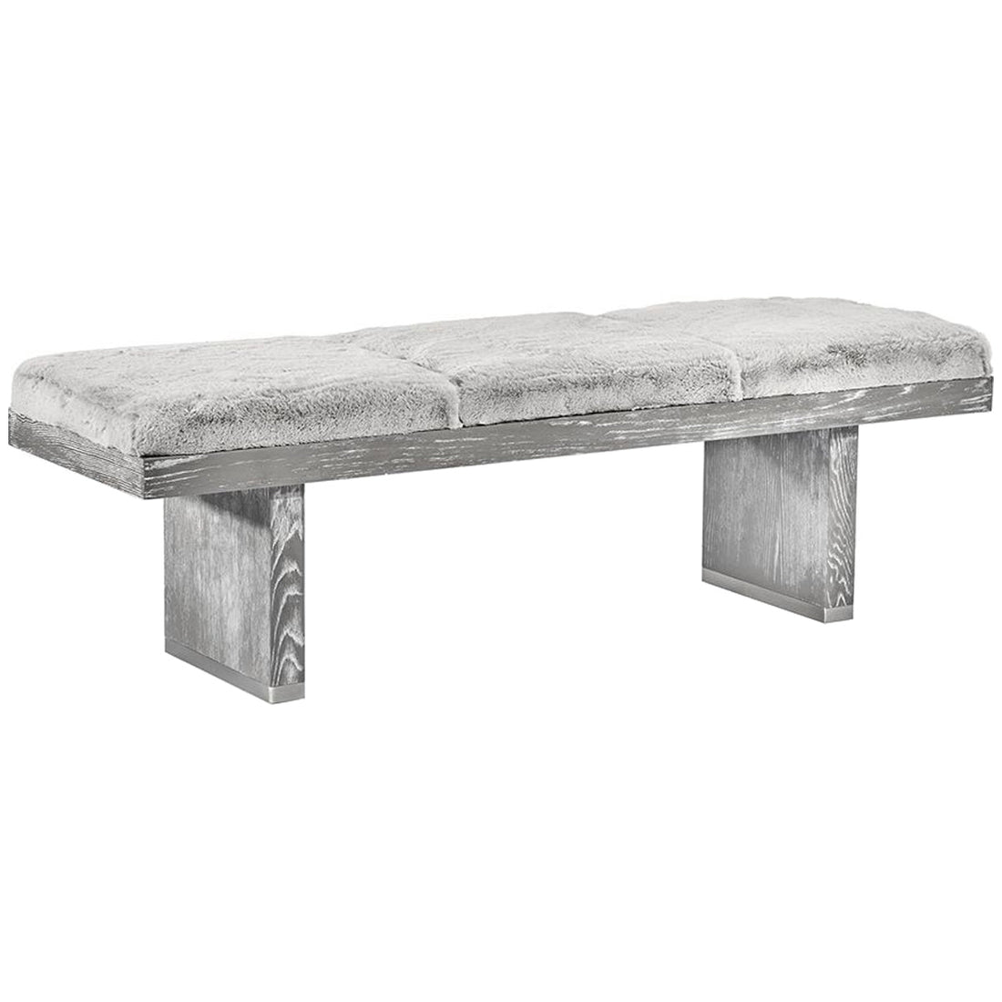 Interlude Home Aaron Bench - Shadow Grey