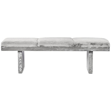 Interlude Home Aaron Bench - Shadow Grey