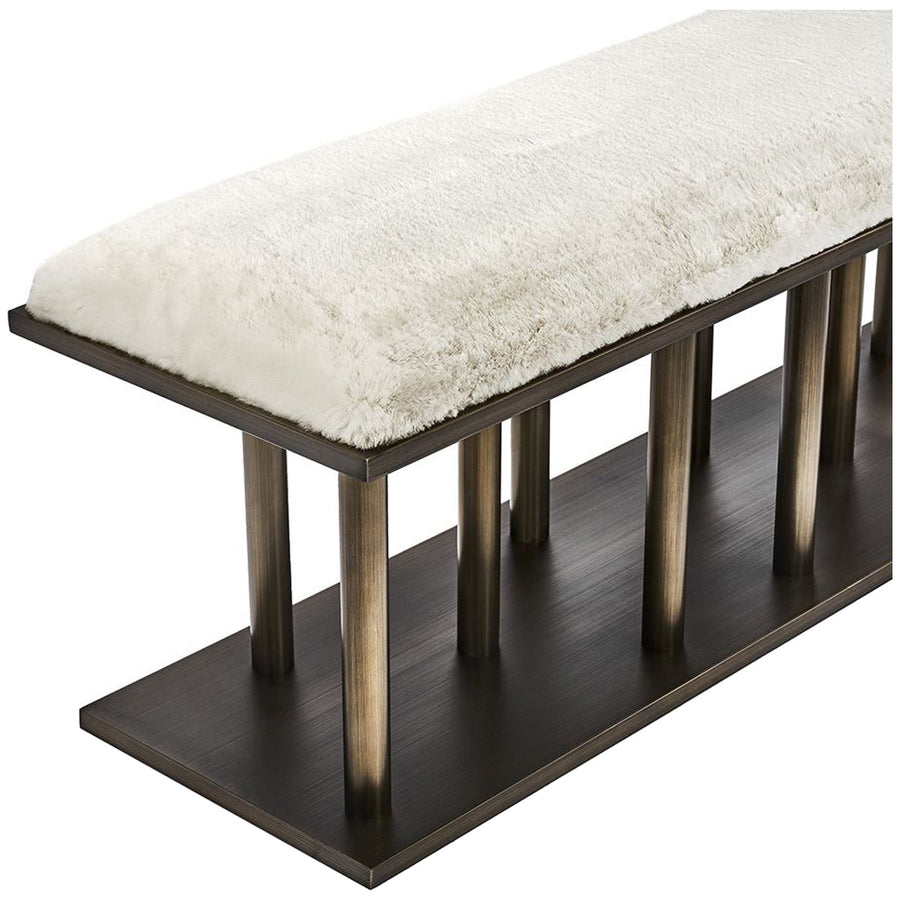 Interlude Home Celeste Bench - Ivory