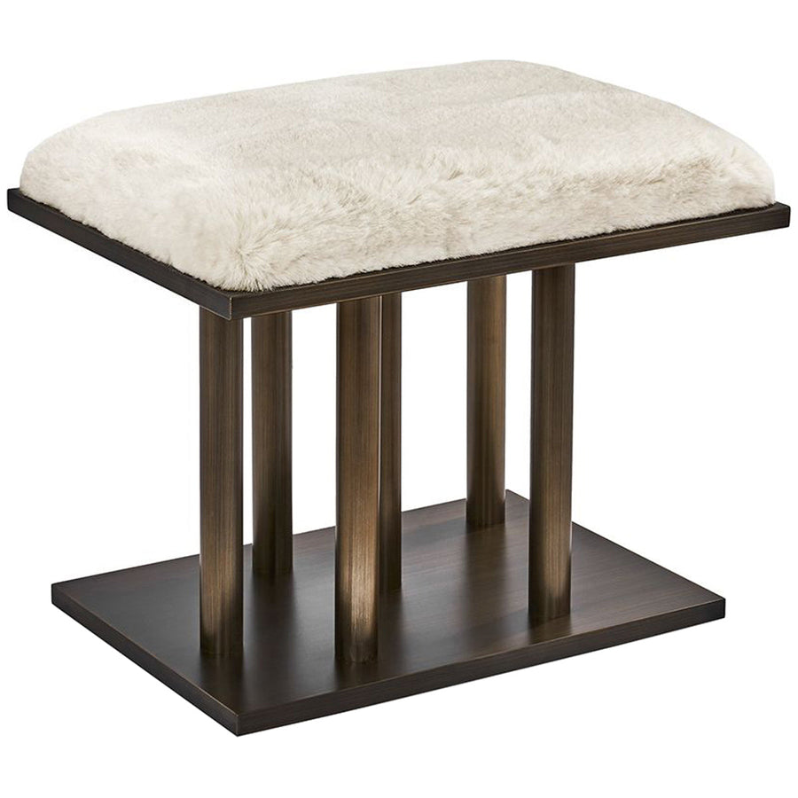 Interlude Home Celeste Stool - Ivory