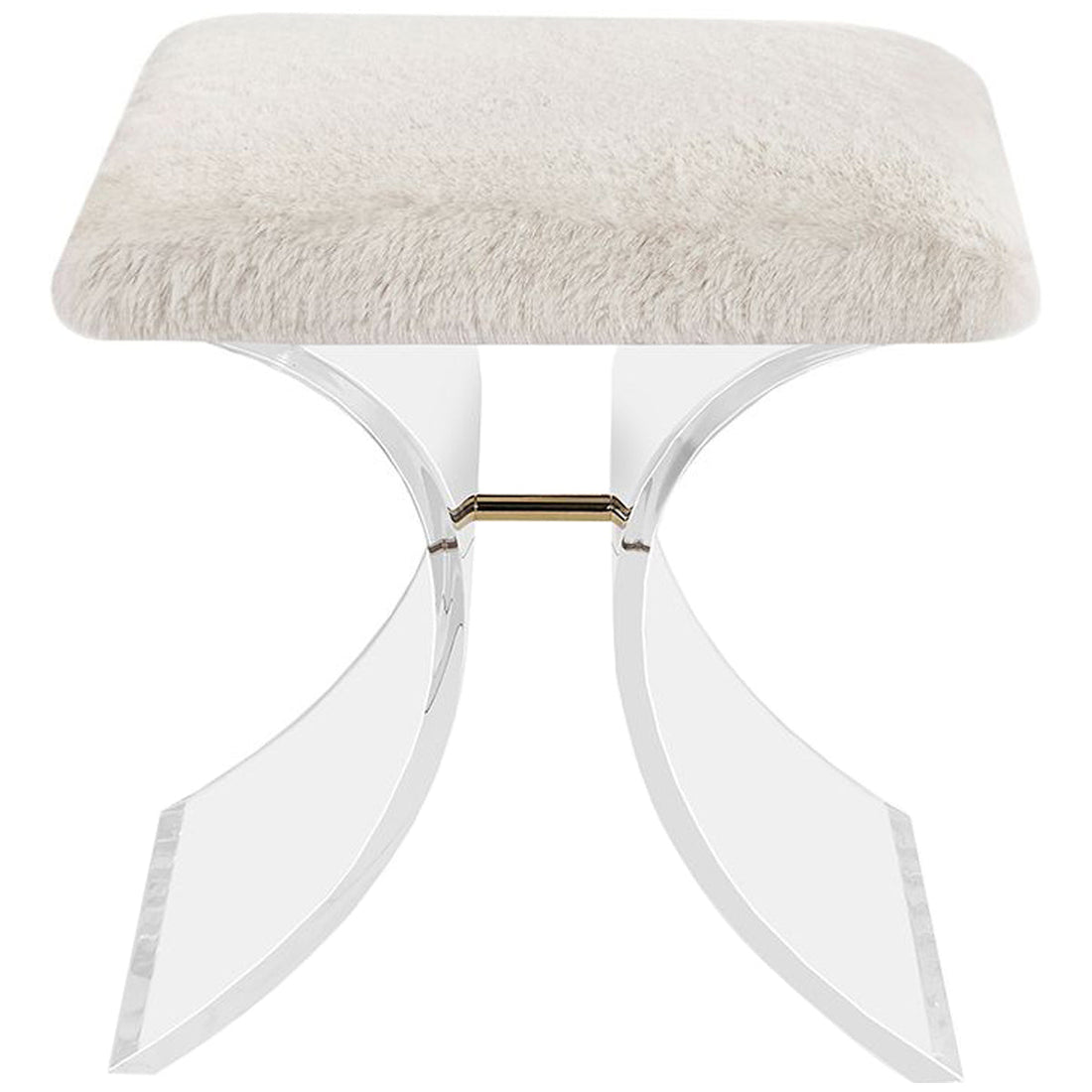 Interlude Home Serena Stool - Ivory