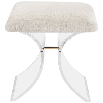 Interlude Home Serena Stool - Ivory