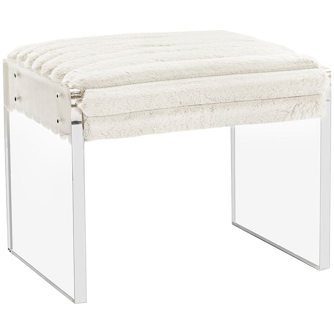 Interlude Home Riley Stool - Cream