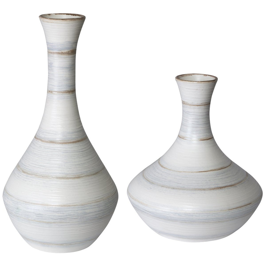 Uttermost Potter Fluted Striped Vases, 2-Piece Set