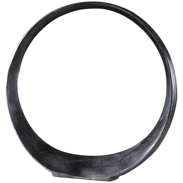 Uttermost Orbits Black Nickel Large Ring Sculpture