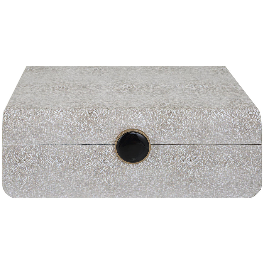 Uttermost Lalique White Shagreen Box