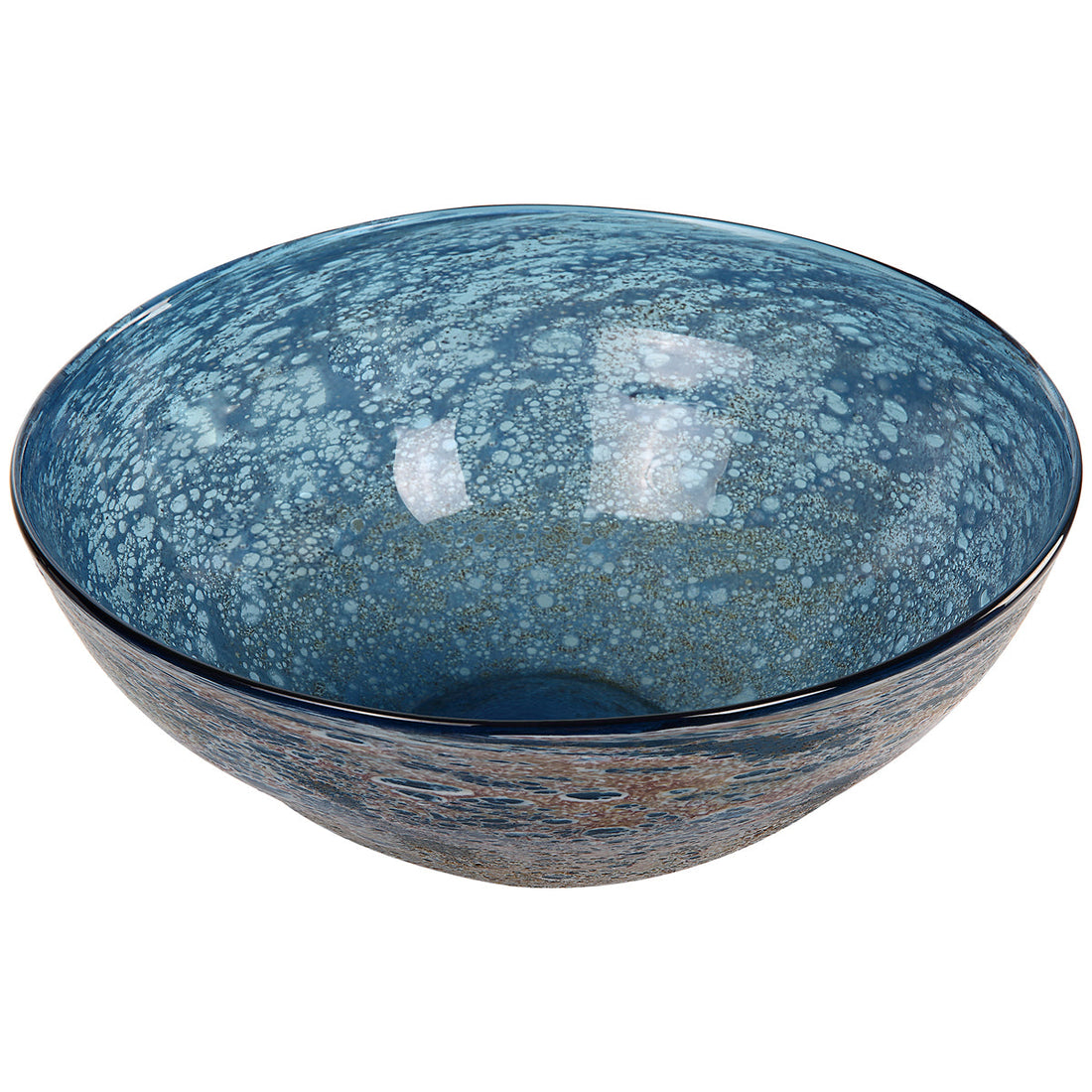 Uttermost Genovesa Aqua Glass Bowl