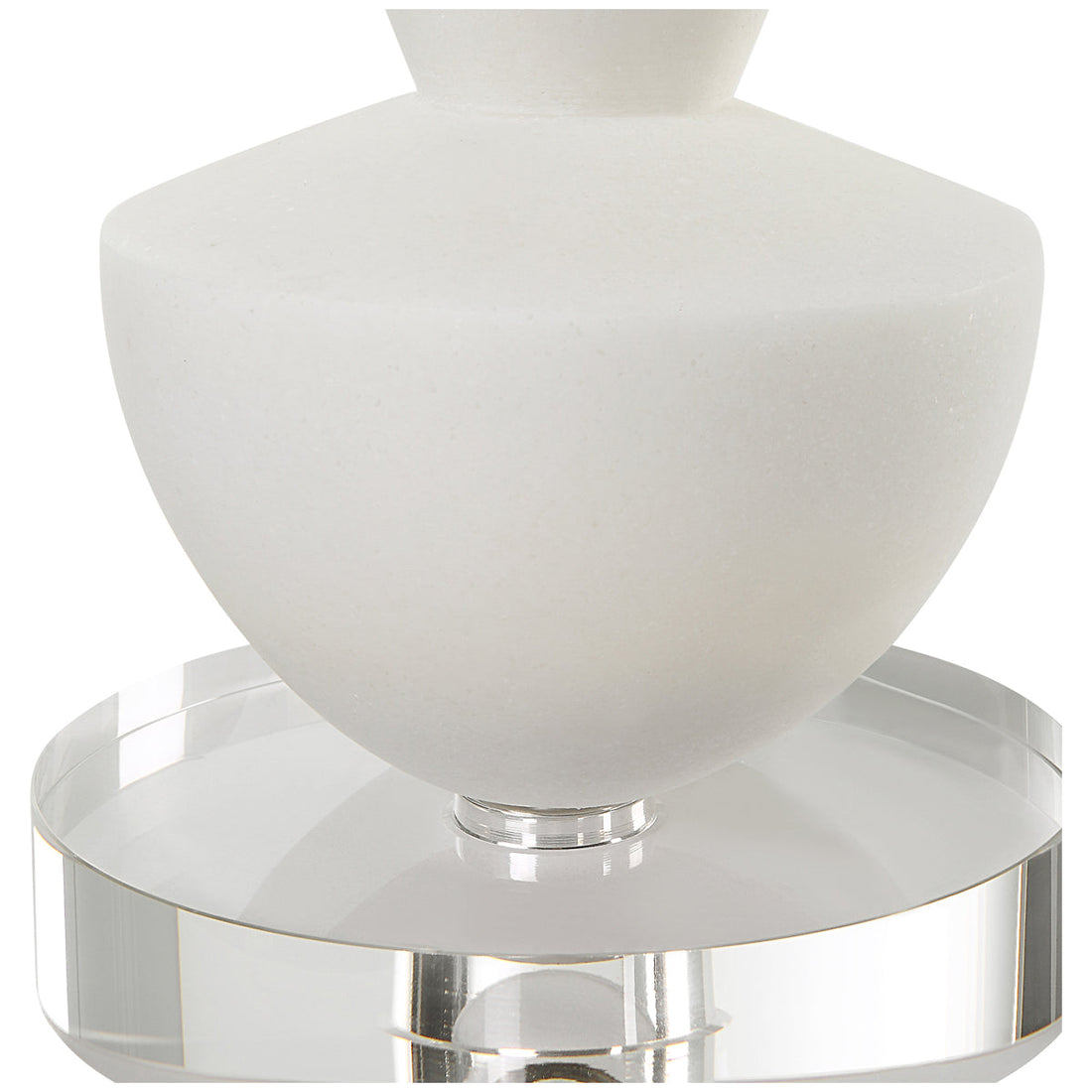 Uttermost Lido White Stone Candleholders, 2-Piece Set