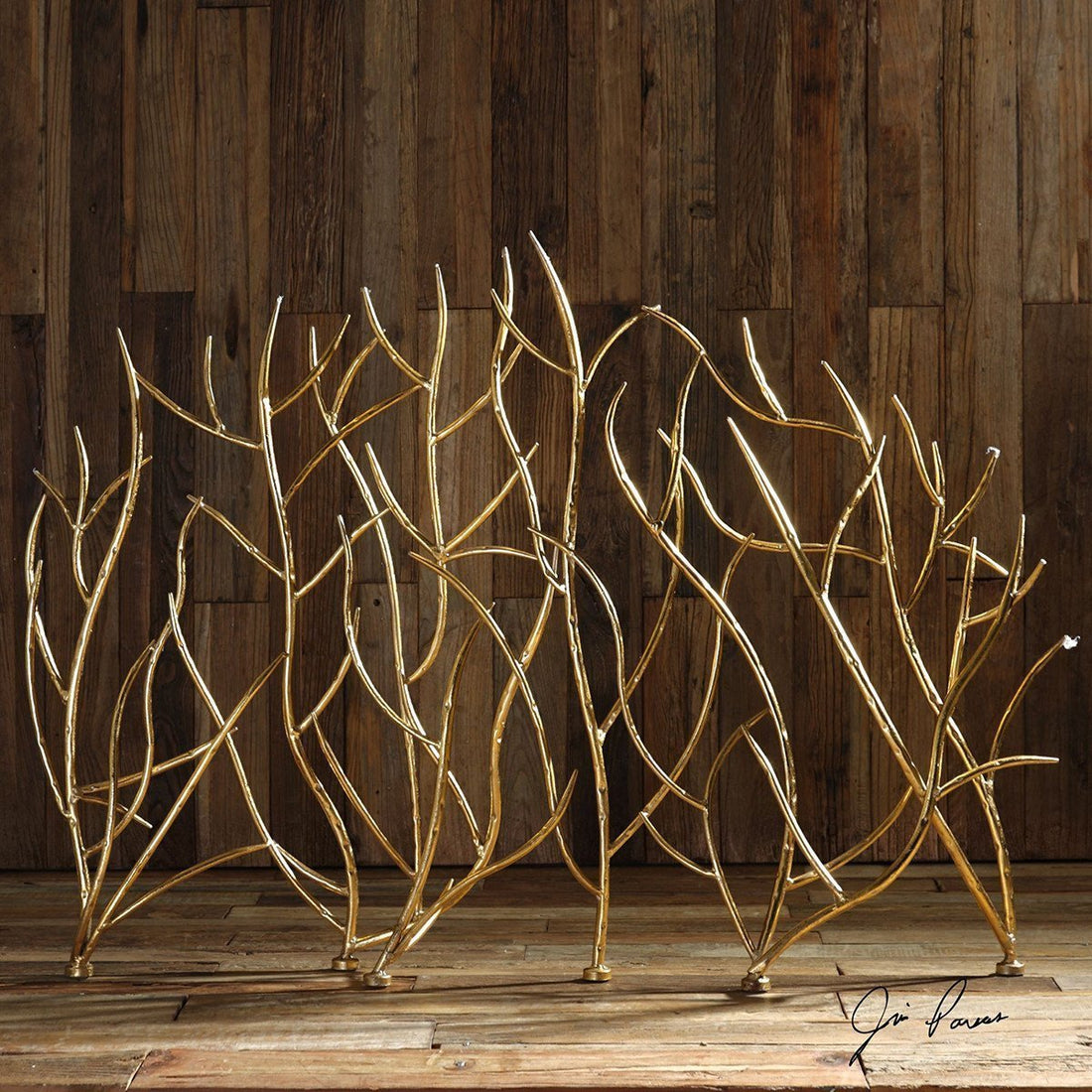 Uttermost Gold Branches Decorative Fireplace Screen