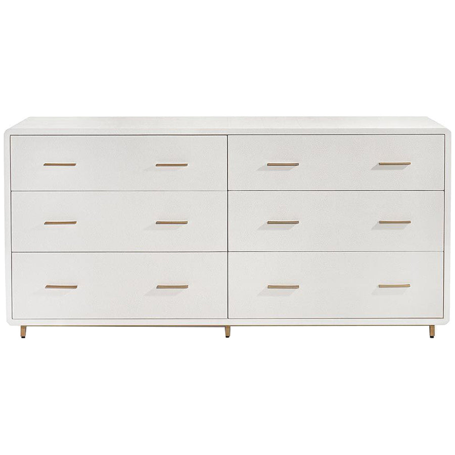 Interlude Home Calypso 6-Drawer Chest - Bone