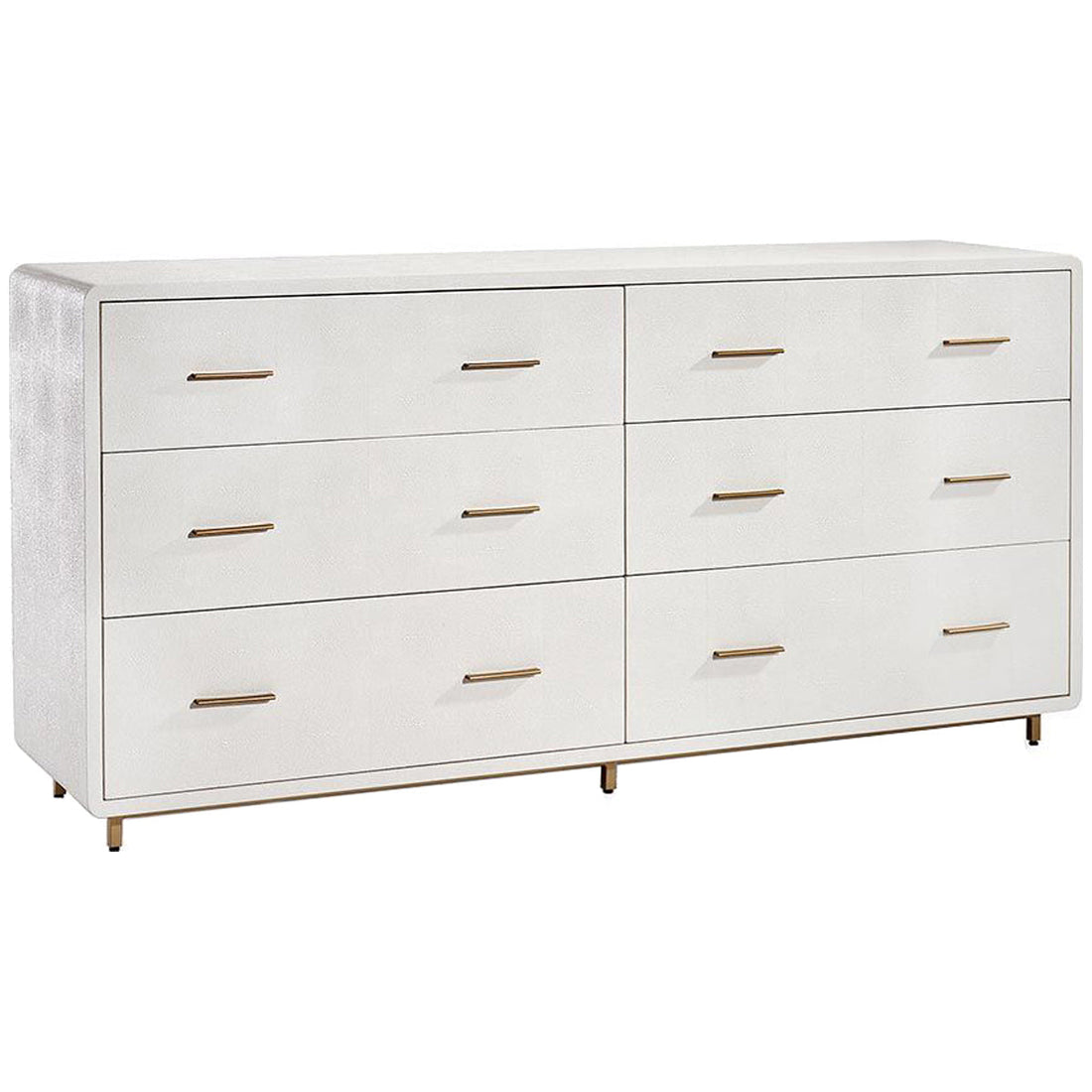 Interlude Home Calypso 6-Drawer Chest - Bone