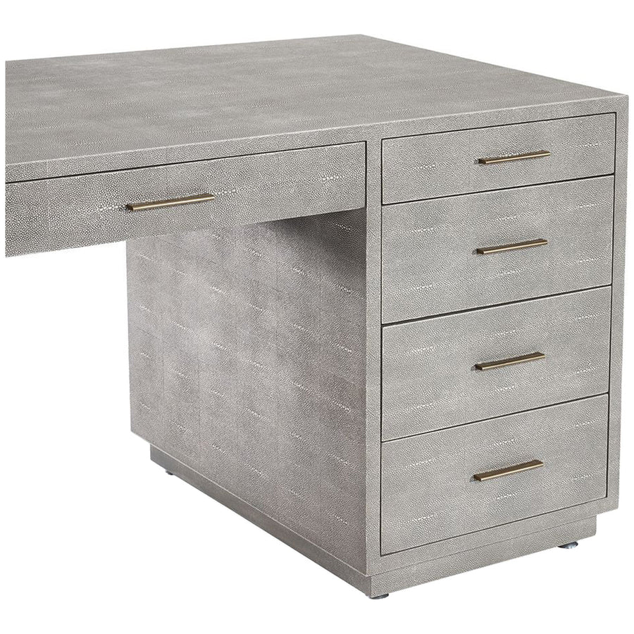 Interlude Home Livia Desk - Grey Shagreen