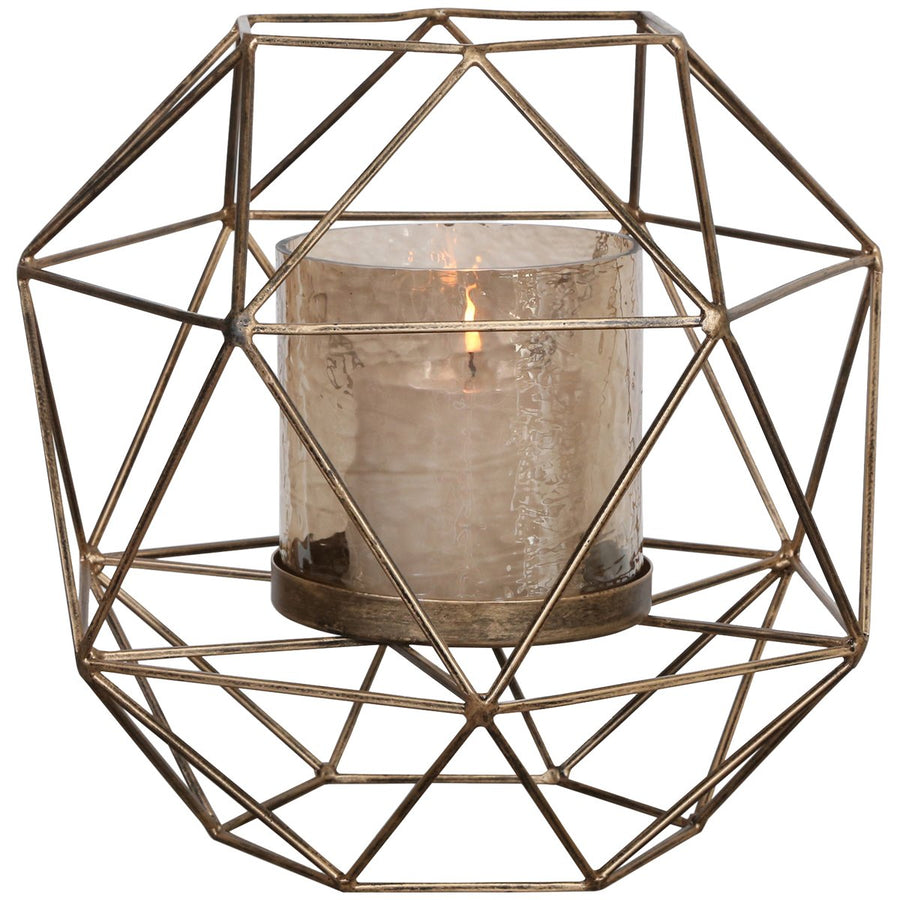 Uttermost Myah Geometric Gold Candleholder